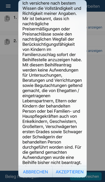Beihilfe App Schritt 37
