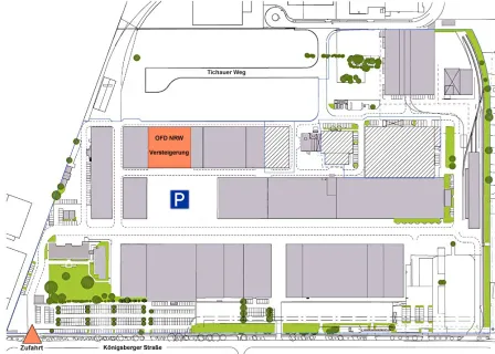 Anfahrtsskizze: Königsberger Straße 100, 40231 Düsseldorf